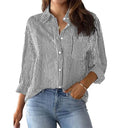 Women's Striped Blouse with Relaxed Fit