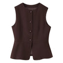 Chic Women's Sleeveless Blazer Jacket