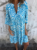 Chic Women's Beach Dress with Trendy Print