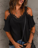 Lace Detail Off-Shoulder Blouse for Women