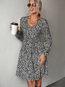 Floral Mini Dress with Ruffle Accents