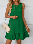 Women's Ruffled Hem Sleeveless Summer Dress