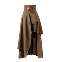 Asymmetrical Women’s Skirt with Lacing Detail