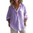 Stylish Women's Linen Blouse - Chic Design