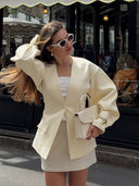 Chic Oversized Blazer with Puff Sleeves