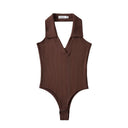 Chic Women's Collared Bodysuit for Everyday Style