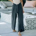 Chic High Waist Palazzo Pants with Tie Belt