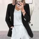 Chic Vertical Stripe Women's Blazer