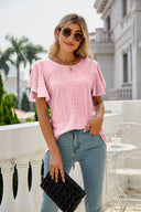 Lace-Patterned Women's Top with Flowing Design