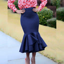 Chic Ruffled Hem Skirt for Women