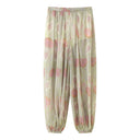 Floral Palazzo Pants for Women with Elastic Waistband