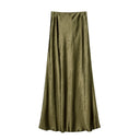 Satin Viscose Maxi Skirt for Women