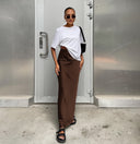 Flowing High Cut Maxi Skirt for Women