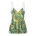 Floral Mini Dress with Spaghetti Straps