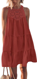 Women's Summer Dress with Crochet Lace Detail