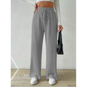 Ribbed Wide-Leg Trousers for Women