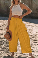 Women's Wide-Leg Pants with Side Pockets