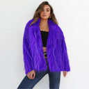 Chic Faux Fur Blazer with Wide Collar