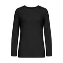 High-Quality Cotton Women's Long Sleeve Tee with Round Neck