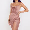 Chic Draped Evening Dress for Women