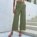 High-Waisted Belted Women's Culotte Trousers