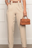 Chic High-Waisted Trousers with Pleats for Women