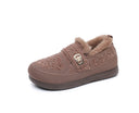 Cozy Women's Slippers with Decorative Buckle