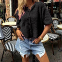 Chic Women's Short Sleeve Blouse