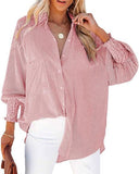 Trendy Ruffled Sleeve Blouse with Striped Design for Women