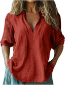Chic Women's Linen Blouse for Everyday Wear