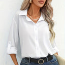Chic Long-Sleeved Cotton Blouse for Women