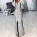 Chic Wrap Dress with Stylish Leg Slit