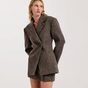 Chic Textured Oversized Women's Blazer