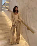 Chic Glitter Palazzo Pants for Women