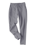 Chic Linen Blend Chino Pants with Adjustable Waist