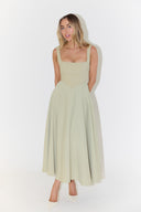 Stylish Women's A-Line Maxi Dress with Square Neck