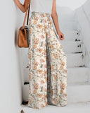 Floral Wide Leg Trousers for Women