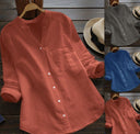 Chic Women's Blouse with Button Placket