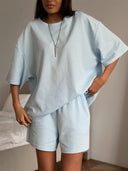 Chic Women's T-Shirt and Shorts Ensemble