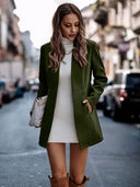 Chic Long Blazer with Stylish Pockets and Tailored Silhouette
