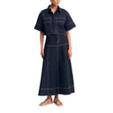 Chic Women's Denim Skirt with Side Pockets