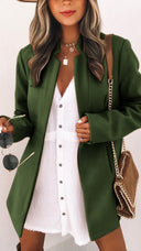 Chic Long Blazer with Stylish Pockets and Tailored Silhouette