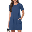 Stylish Women's T-Shirt Dress with Pockets