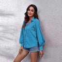 Chic Women's Balloon Sleeve Blouse in Quality Fabric
