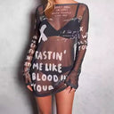 Artistic Print Long Sleeve Women's Dress