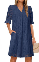 Floral Dress with Chic Cut-Out Design for Women