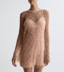 Sequined Long Sleeve Evening Dress for Women