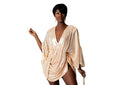 Sparkling Kaftan Dress with V-Neck & Flowing Sleeves