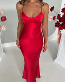 Chic Long Sleeve Maxi Dress for Women with Adjustable Straps
