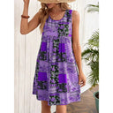 Vibrant Patchwork Linen Dress for Women